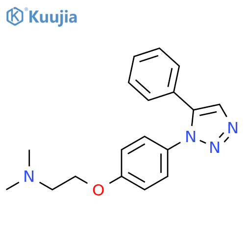Ethanamine, N,N-dimethyl-2-[4-(5-phenyl-1H-1,2,3-triazol-1-yl)phenoxy]- structure