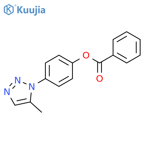 Phenol, 4-(5-methyl-1H-1,2,3-triazol-1-yl)-, 1-benzoate structure