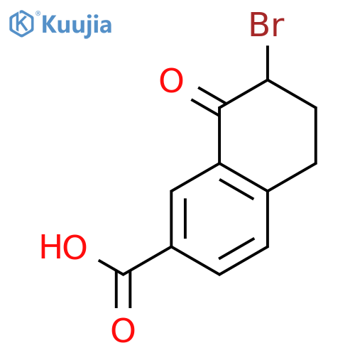 2-Naphthalenecarboxylic acid, 7-bromo-5,6,7,8-tetrahydro-8-oxo- structure