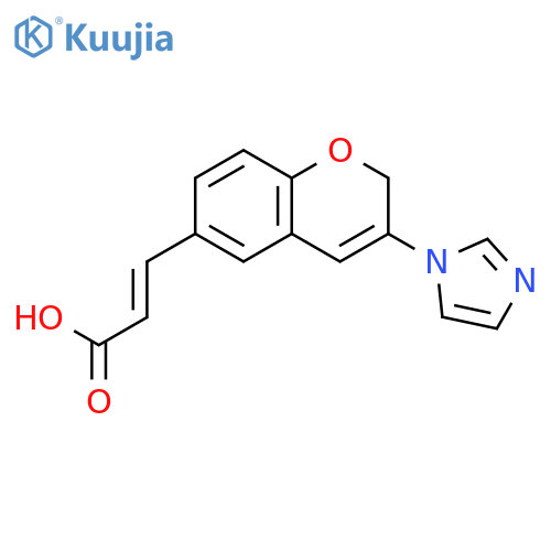 2-Propenoic acid, 3-[3-(1H-imidazol-1-yl)-2H-1-benzopyran-6-yl]- structure
