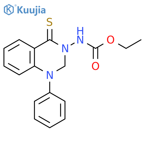 Carbamic acid, (1,4-dihydro-1-phenyl-4-thioxo-3(2H)-quinazolinyl)-, ethyl ester (9CI) structure
