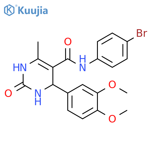N-(4-bromophenyl)-4-(3,4-dimethoxyphenyl)-6-methyl-2-oxo-1,2,3,4-tetrahydropyrimidine-5-carboxamide structure