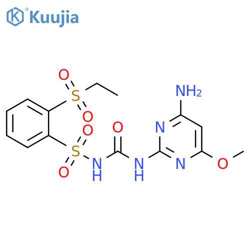 Benzenesulfonamide,N-[[(4-amino-6-methoxy-2-pyrimidinyl)amino]carbonyl]-2-(ethylsulfonyl)- structure