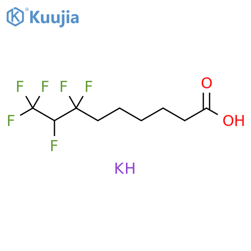 Nonanoic acid, 7,7,8,9,9,9-hexafluoro-, potassium salt (1:1) structure
