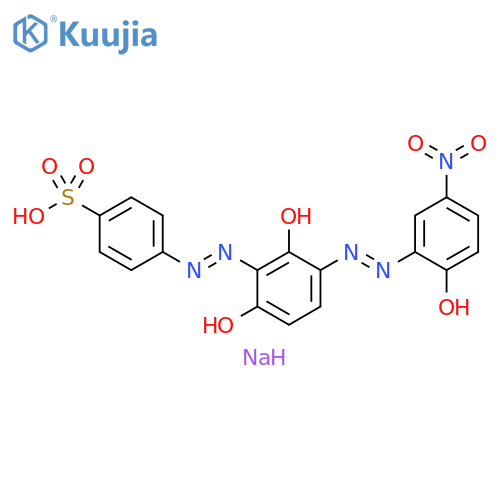 Benzenesulfonic acid,4-[[2,6-dihydroxy-3-[(2-hydroxy-5-nitrophenyl)azo]phenyl]azo]-,monosodium salt structure