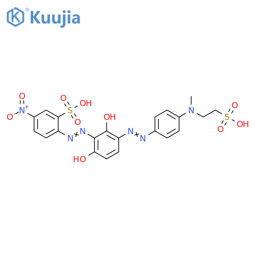 Benzenesulfonic acid,2-[[2,6-dihydroxy-3-[[4-[methyl(2-sulfoethyl)amino]phenyl]azo]phenyl]azo]-5-nitro- structure