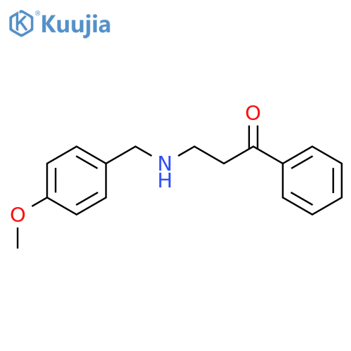 1-Propanone, 3-[(4-methoxyphenyl)methylamino]-1-phenyl- structure