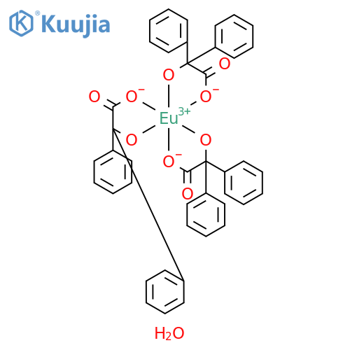 Europium, tris(α-hydroxy-α-phenylbenzeneacetato)-, trihydrate (9CI) structure