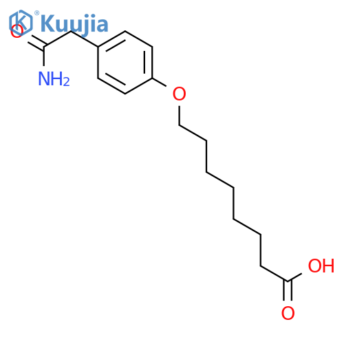 Octanoic acid, 8-[4-(2-amino-2-oxoethyl)phenoxy]- structure