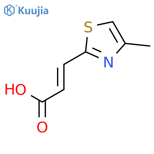 3-(4-methyl-1,3-thiazol-2-yl)prop-2-enoic acid structure