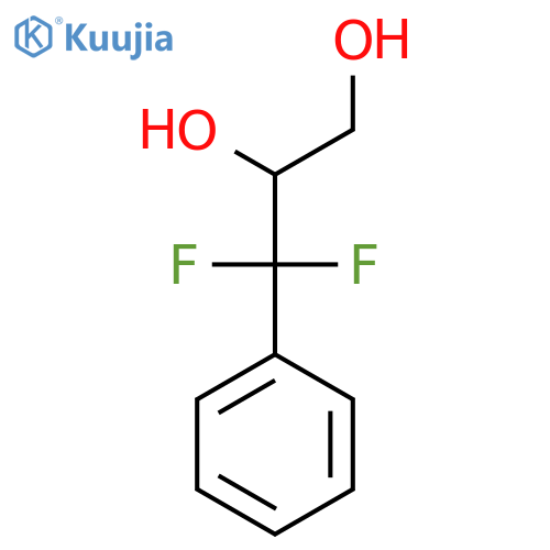 3,3-difluoro-3-phenylpropane-1,2-diol structure
