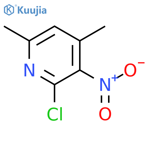 2-Chloro-4,6-dimethyl-3-nitropyridine structure