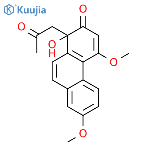 1-hydroxy-4,7-dimethoxy-1-(2-oxopropyl)-1H-phenanthren-2-one structure