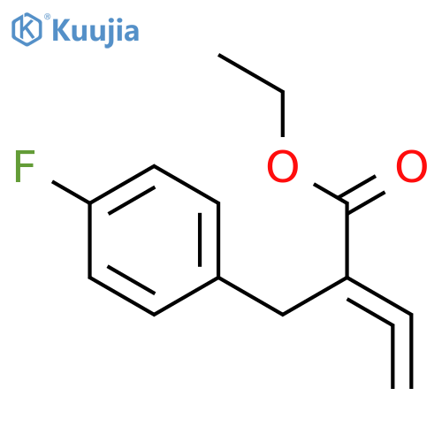 Benzenepropanoic acid, α-ethenylidene-4-fluoro-, ethyl ester structure