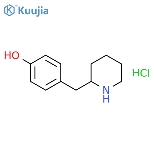 Phenol, 4-(2-piperidinylmethyl)-, hydrochloride structure