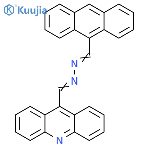 9-Acridinecarboxaldehyde, (9-anthracenylmethylene)hydrazone structure
