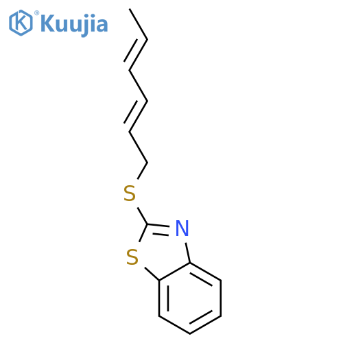 BENZOTHIAZOLE, 2-(2,4-HEXADIENYLTHIO)- structure