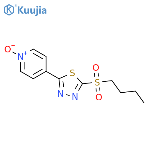 Pyridine, 4-[5-(butylsulfonyl)-1,3,4-thiadiazol-2-yl]-, 1-oxide structure