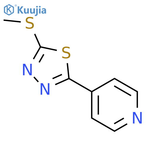 4-[5-(Methylsulfanyl)-1,3,4-thiadiazol-2-yl]pyridine structure