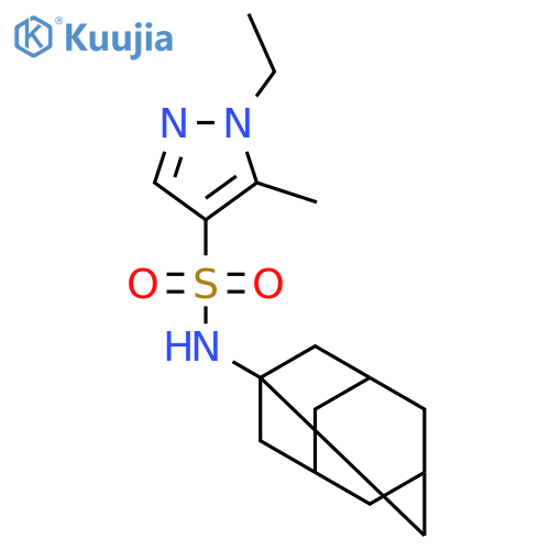 1-Ethyl-5-methyl-1H-pyrazole-4-sulfonic acid adamantan-1-ylamide structure