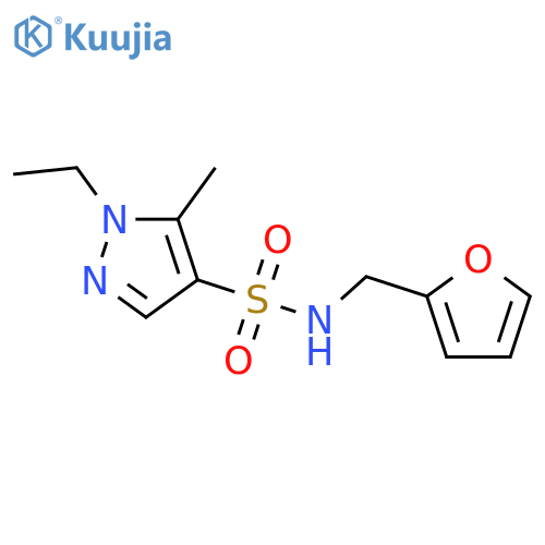 1-Ethyl-5-methyl-1H-pyrazole-4-sulfonic acid (furan-2-ylmethyl)-amide structure