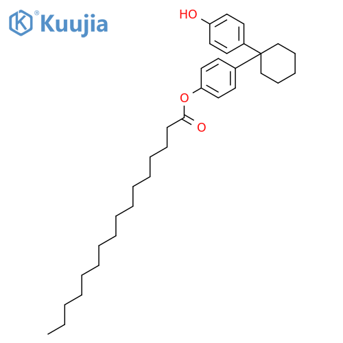 Hexadecanoic acid, 4-[1-(4-hydroxyphenyl)cyclohexyl]phenyl ester structure