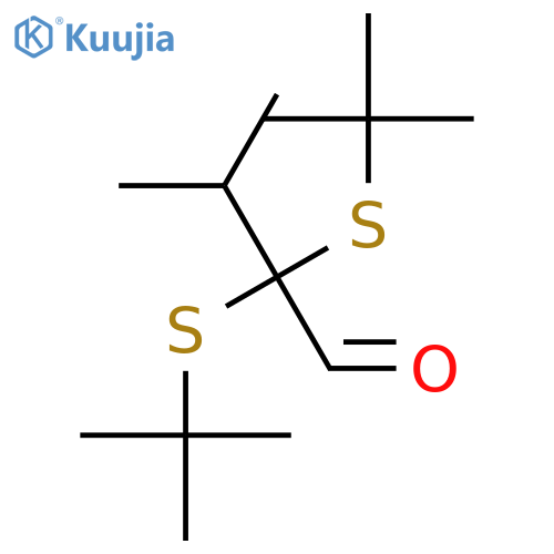 Butanal, 2,2-bis[(1,1-dimethylethyl)thio]-3-methyl- structure