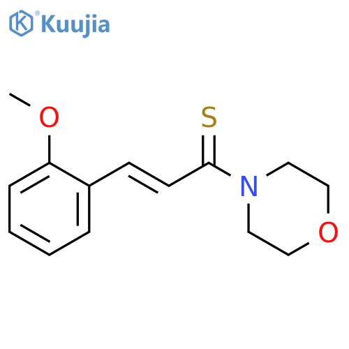 Morpholine, 4-[3-(2-methoxyphenyl)-1-thioxo-2-propenyl]- structure