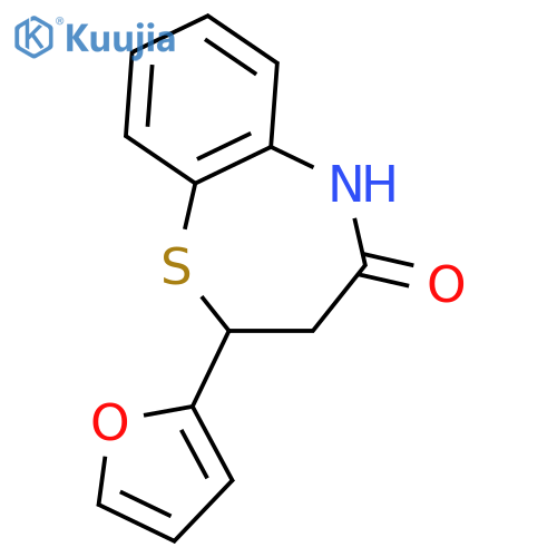 2-(furan-2-yl)-2,3,4,5-tetrahydro-1,5-benzothiazepin-4-one structure