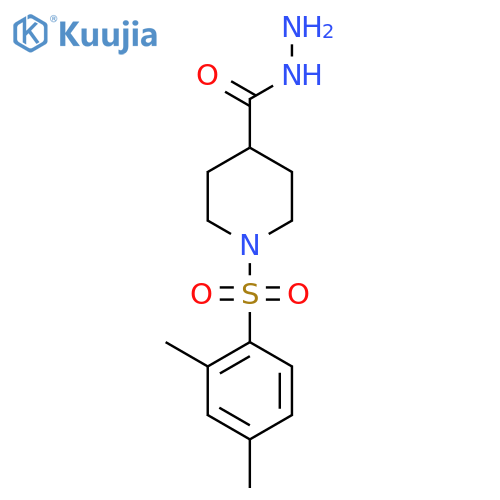 1-(2,4-Dimethylphenyl)sulfonylpiperidine-4-carbohydrazide structure