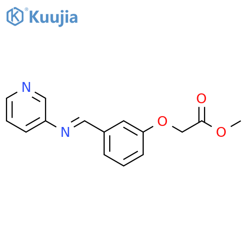 Acetic acid, [3-[(3-pyridinylimino)methyl]phenoxy]-, methyl ester structure