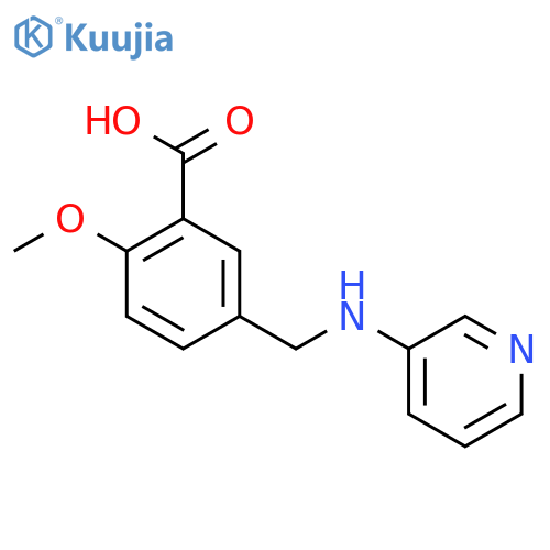 Benzoic acid, 2-methoxy-5-[(3-pyridinylamino)methyl]- structure