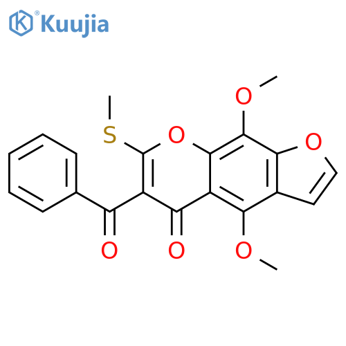 5H-Furo[3,2-g][1]benzopyran-5-one, 6-benzoyl-4,9-dimethoxy-7-(methylthio)- structure