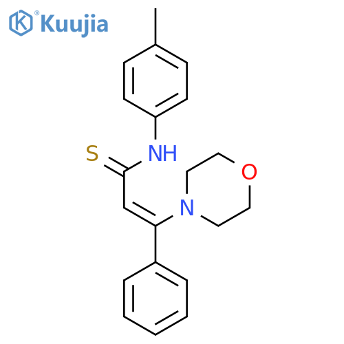 2-Propenethioamide, N-(4-methylphenyl)-3-(4-morpholinyl)-3-phenyl- structure