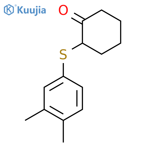Cyclohexanone, 2-[(3,4-dimethylphenyl)thio]- structure