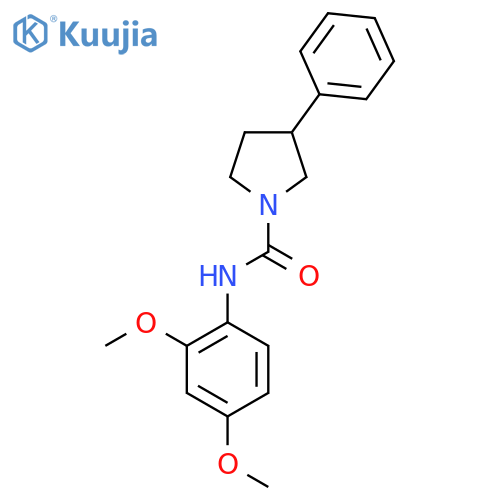 N-(2,4-dimethoxyphenyl)-3-phenylpyrrolidine-1-carboxamide structure