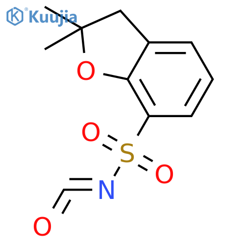 7-Benzofuransulfonyl isocyanate, 2,3-dihydro-2,2-dimethyl- structure