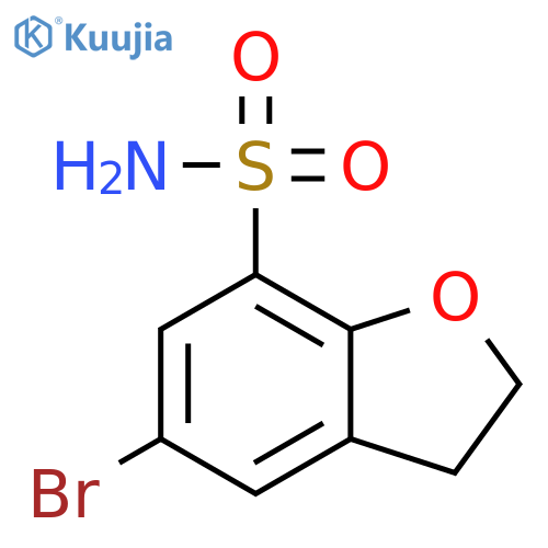 5-Bromo-2,3-dihydro-1-benzofuran-7-sulfonamide structure