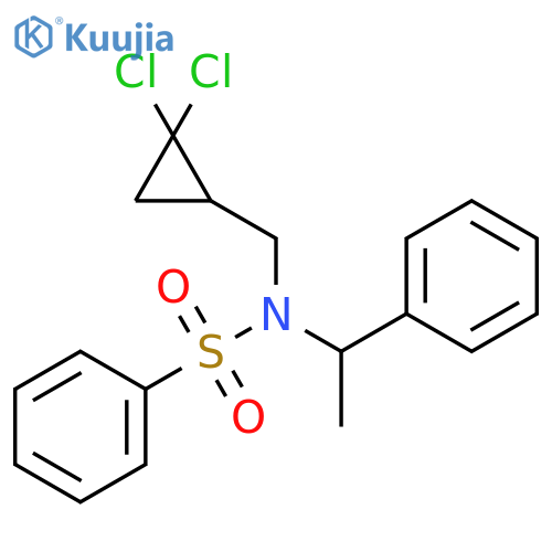Benzenesulfonamide,N-[(2,2-dichlorocyclopropyl)methyl]-N-(1-phenylethyl)- structure