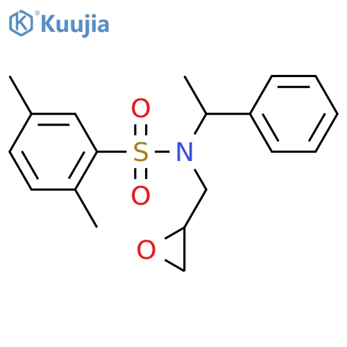 Benzenesulfonamide,2,5-dimethyl-N-(2-oxiranylmethyl)-N-(1-phenylethyl)- structure