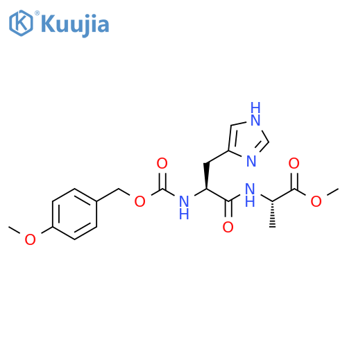 L-Alanine, N-[N-[[(4-methoxyphenyl)methoxy]carbonyl]-L-histidyl]-, methyl ester (9CI) structure