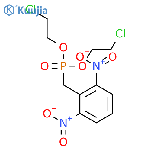 Phosphonic acid, [(2,6-dinitrophenyl)methyl]-, bis(2-chloroethyl) ester structure