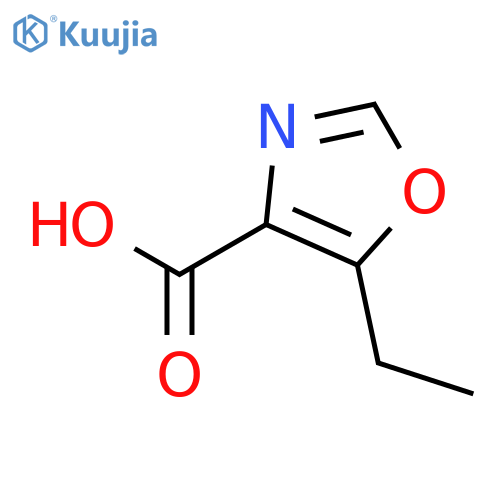 5-ethyl-1,3-oxazole-4-carboxylic acid structure