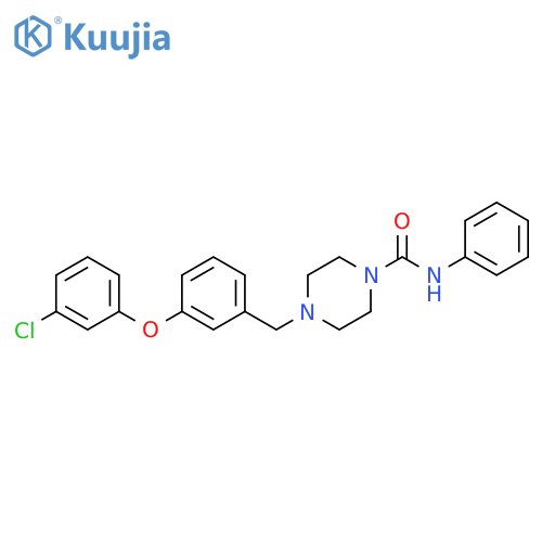 1-Piperazinecarboxamide,4-[[3-(3-chlorophenoxy)phenyl]methyl]-N-phenyl- structure
