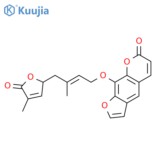 9-[[(2Z)-4-(2,5-Dihydro-4-methyl-5-oxofuran-2-yl)-3-methyl-2-butenyl]oxy]-7H-furo[3,2-g][1]benzopyran-7-one structure