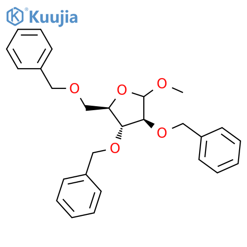 D-Arabinofuranoside, methyl 2,3,5-tris-O-(phenylmethyl)- structure