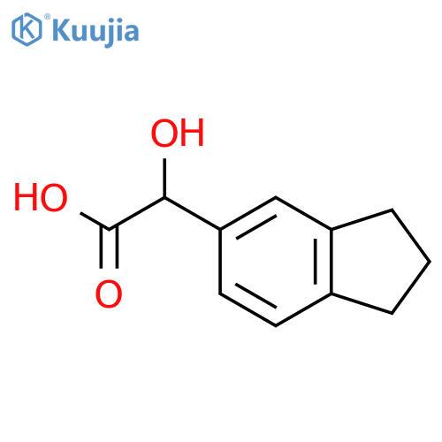 2-(2,3-dihydro-1H-inden-5-yl)-2-hydroxyacetic acid structure