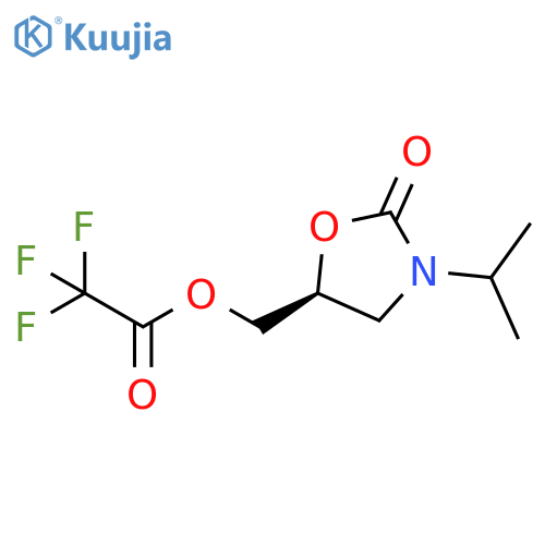Acetic acid, trifluoro-, [3-(1-methylethyl)-2-oxo-5-oxazolidinyl]methylester, (S)- structure