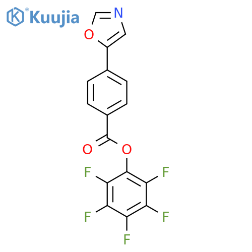 Benzoic acid,4-(5-oxazolyl)-, 2,3,4,5,6-pentafluorophenyl ester structure