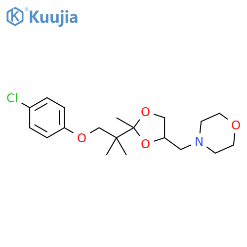 Morpholine, 4-[[2-[2-(4-chlorophenoxy)-1,1-dimethylethyl]-2-methyl-1,3-dioxolan-4-yl]methyl]- structure
